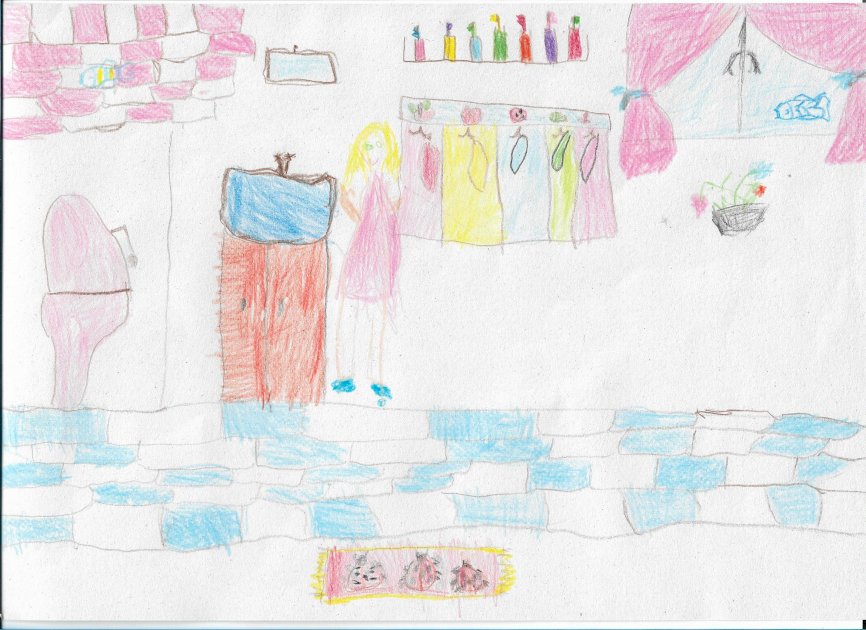 Felújítandó mosdóhelyiségről egy rajz