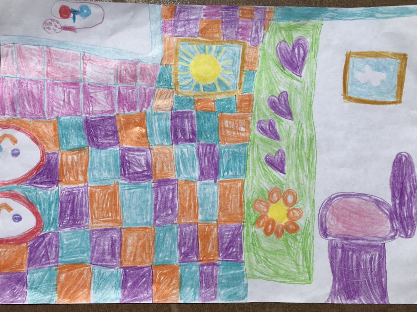 Felújítandó mosdóhelyiségről egy rajz